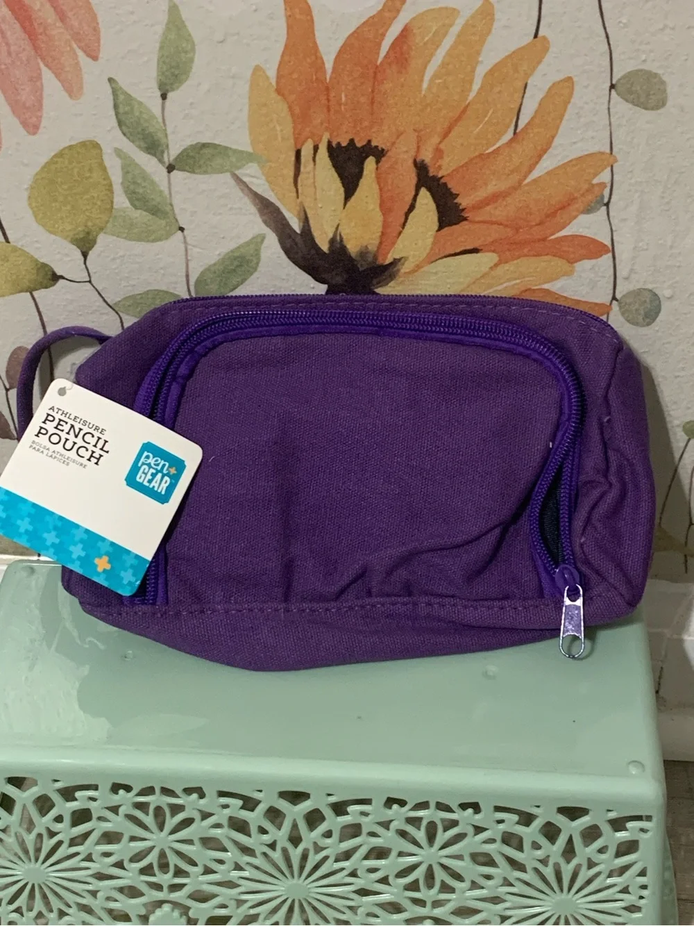 🟢 Purple Pencil Pouch